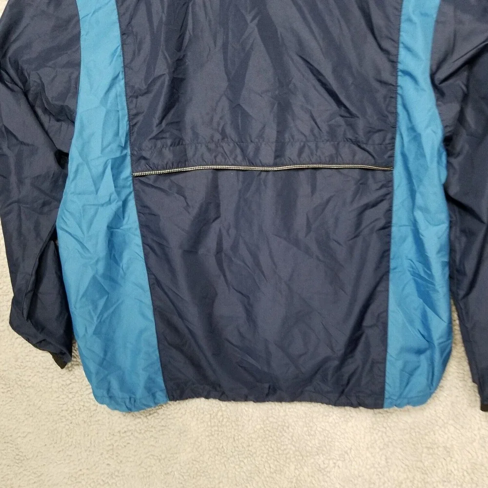 Nike Jacket Mens Large Vintage Blue 1/2 Zipper‎ Stripe Pullover 90s Y2K Swoosh